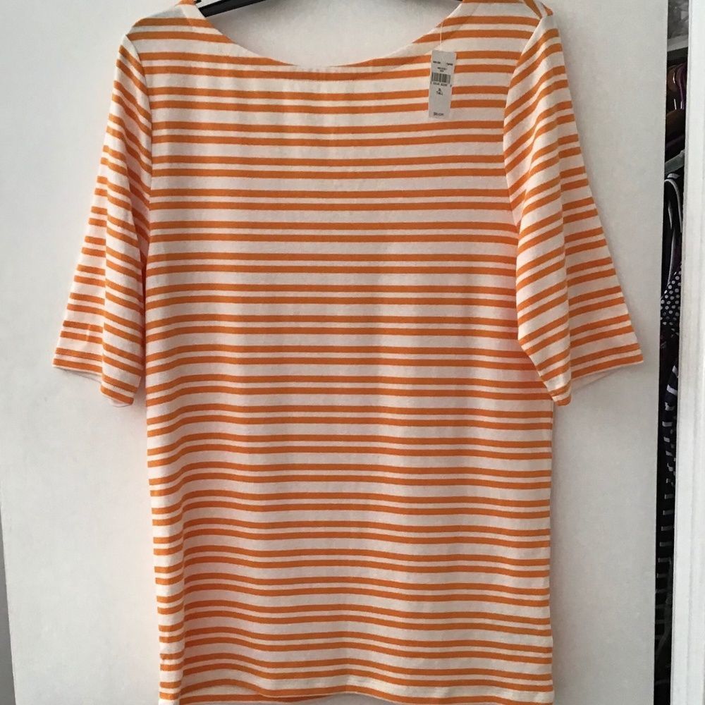 NWT Gap U-back Short Sleeve Stripe T-shirt Size XLT